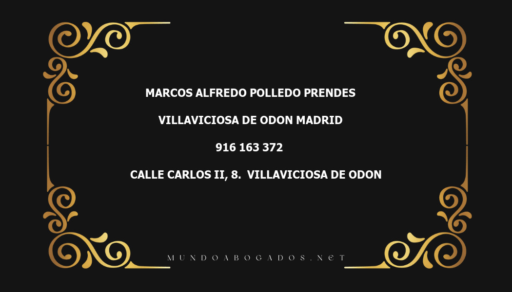 abogado Marcos Alfredo Polledo Prendes en la localidad de Villaviciosa de Odon