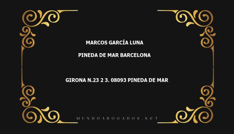 abogado Marcos García Luna en la localidad de Pineda de Mar