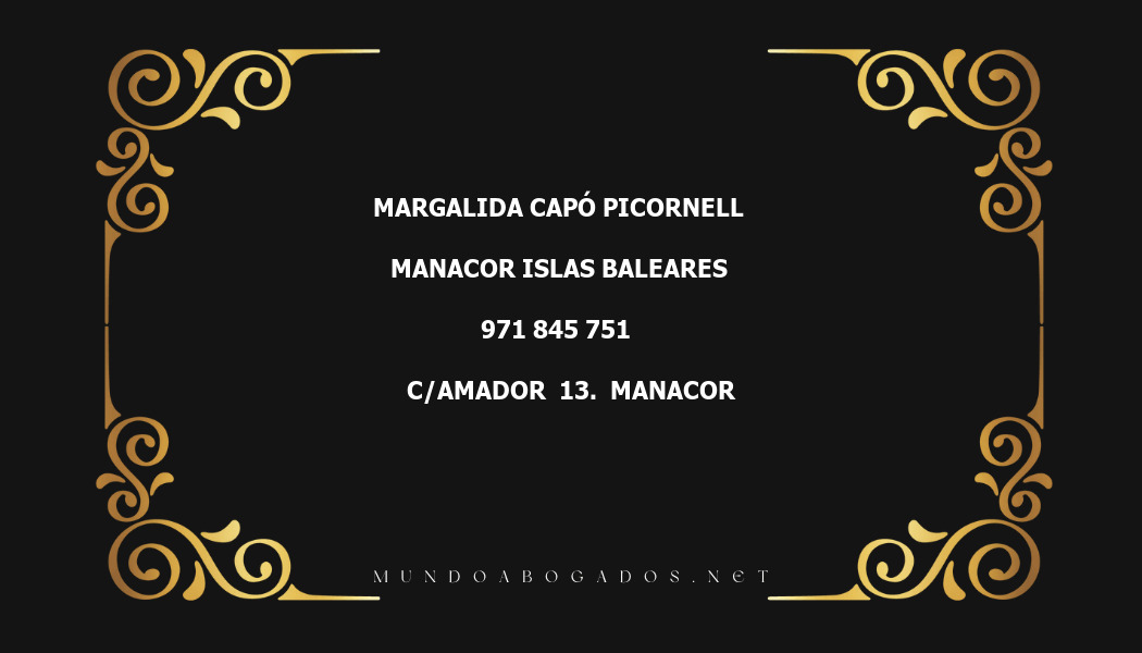 abogado Margalida Capó Picornell en la localidad de Manacor