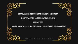 abogado Margarida-Montserrat Ferrer I Noguera en la localidad de Hospitalet de Llobregat