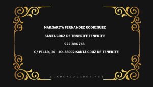 abogado Margarita Fernandez Rodriguez en la localidad de Santa Cruz de Tenerife