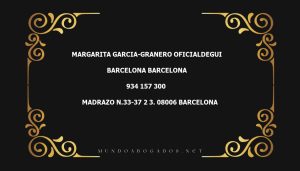 abogado Margarita Garcia-Granero Oficialdegui en la localidad de Barcelona