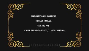 abogado Margarita Gil Cornejo en la localidad de Huelva