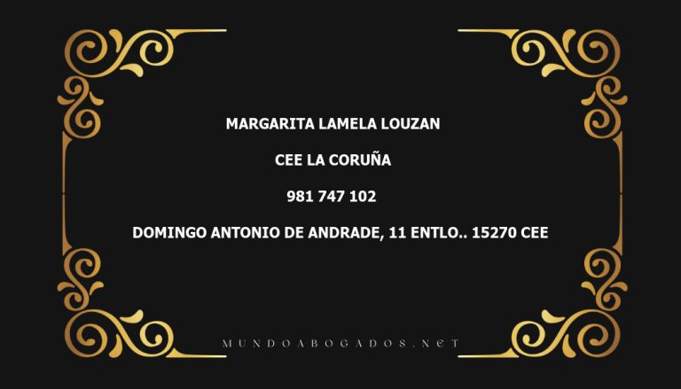 abogado Margarita Lamela Louzan en la localidad de Cee