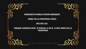 abogado Margarita Maria Ivison Enriquez en la localidad de Jerez de la Frontera