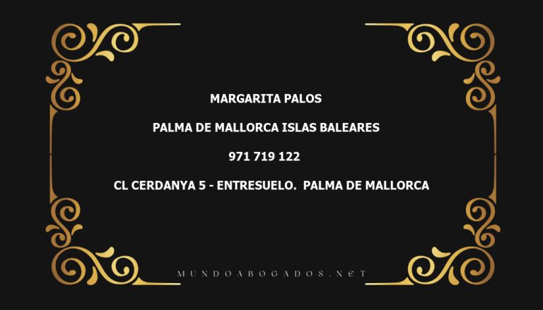 abogado Margarita Palos en la localidad de Palma de Mallorca