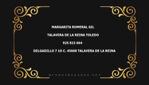 abogado Margarita Romeral Gil en la localidad de Talavera de la Reina