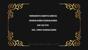 abogado Margarita Saboya Garcia en la localidad de Guadalajara