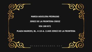 abogado Maria Aguilera Pedrajas en la localidad de Jerez de la Frontera