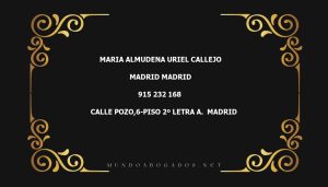 abogado Maria Almudena Uriel Callejo en la localidad de Madrid