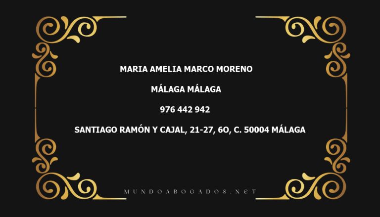 abogado Maria Amelia Marco Moreno en la localidad de Málaga