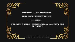 abogado Maria Amelia Quintero Padron en la localidad de Santa Cruz de Tenerife