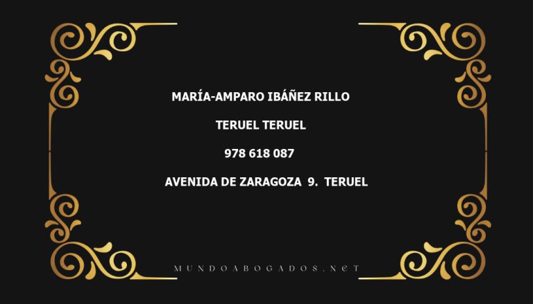 abogado María-Amparo Ibáñez Rillo en la localidad de Teruel