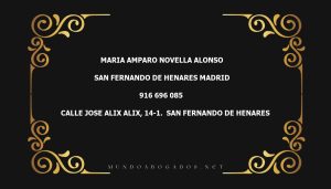 abogado Maria Amparo Novella Alonso en la localidad de San Fernando de Henares