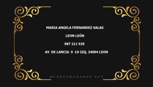 abogado Maria Angela Fernandez Salas en la localidad de Leon