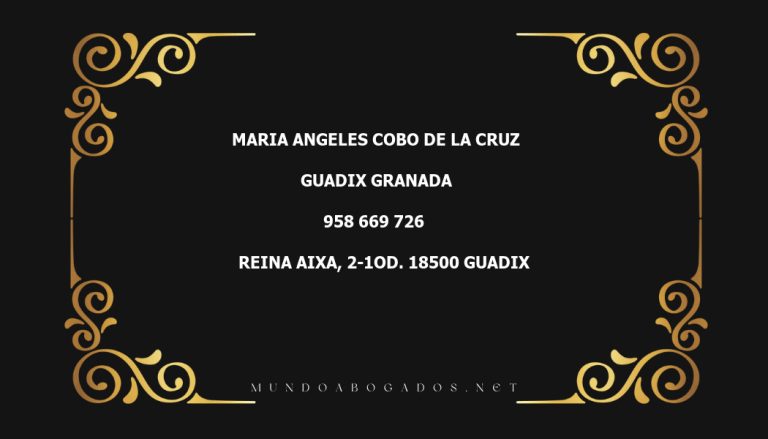 abogado Maria Angeles Cobo De La Cruz en la localidad de Guadix