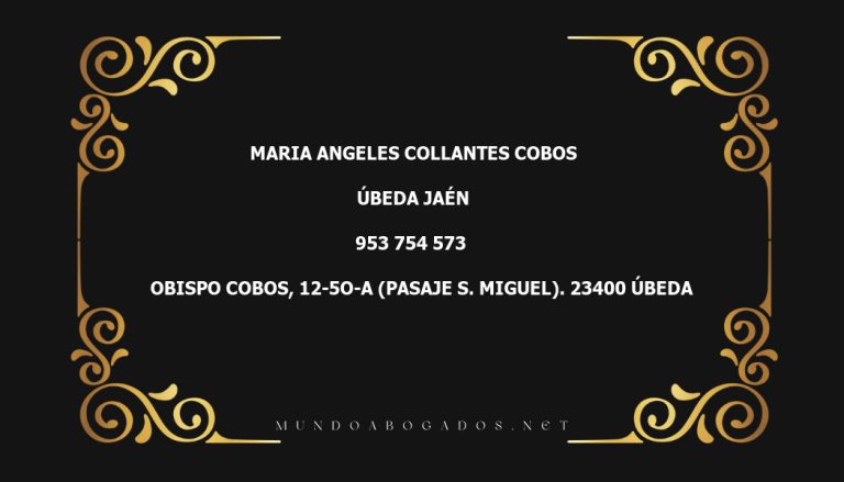 abogado Maria Angeles Collantes Cobos en la localidad de Úbeda