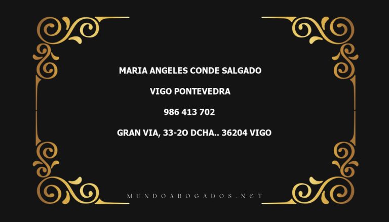 abogado Maria Angeles Conde Salgado en la localidad de Vigo