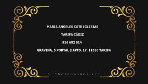 abogado Maria Angeles Cote Iglesias en la localidad de Tarifa