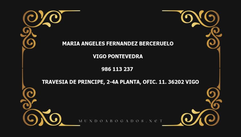 abogado Maria Angeles Fernandez Berceruelo en la localidad de Vigo