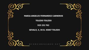 abogado Maria Angeles Fernandez Carneros en la localidad de Toledo