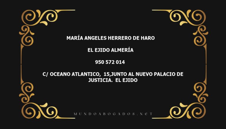 abogado María Angeles Herrero De Haro en la localidad de El Ejido