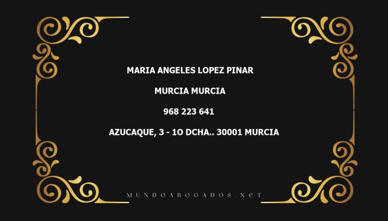 abogado Maria Angeles Lopez Pinar en la localidad de Murcia