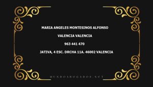 abogado Maria Angeles Montesinos Alfonso en la localidad de Valencia