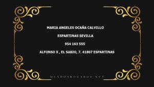 abogado Maria Angeles Ocaña Calvillo en la localidad de Espartinas