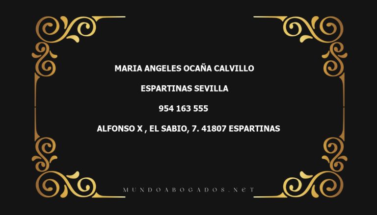 abogado Maria Angeles Ocaña Calvillo en la localidad de Espartinas