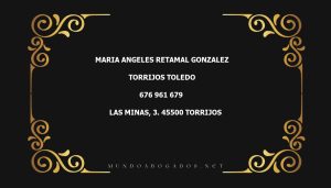 abogado Maria Angeles Retamal Gonzalez en la localidad de Torrijos