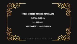 abogado Maria Angeles Romero Merchante en la localidad de Cuenca