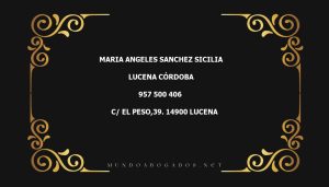 abogado Maria Angeles Sanchez Sicilia en la localidad de Lucena