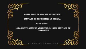 abogado Maria Angeles Sanchez Villaverde en la localidad de Santiago de Compostela