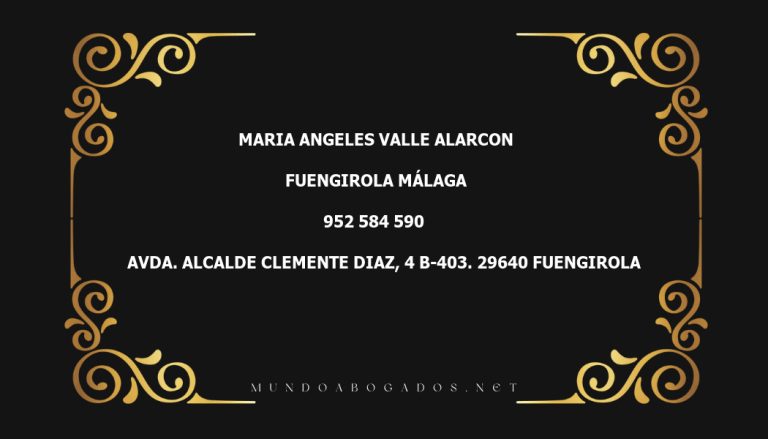 abogado Maria Angeles Valle Alarcon en la localidad de Fuengirola