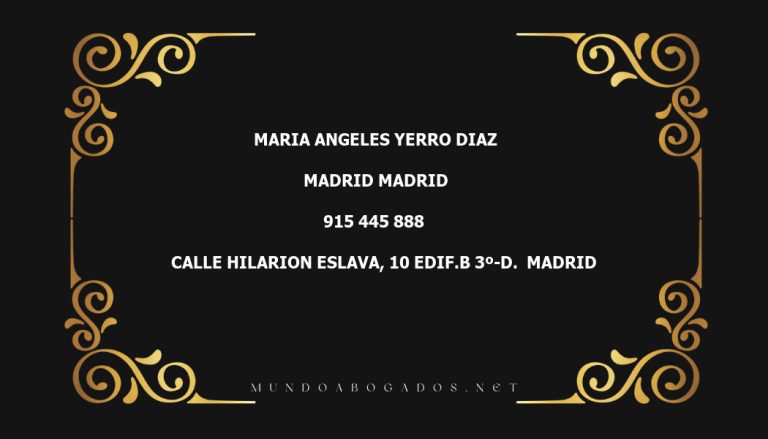 abogado Maria Angeles Yerro Diaz en la localidad de Madrid