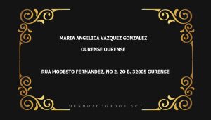 abogado Maria Angelica Vazquez Gonzalez en la localidad de Ourense