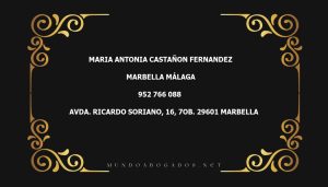 abogado Maria Antonia Castañon Fernandez en la localidad de Marbella