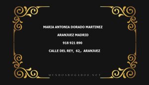 abogado Maria Antonia Dorado Martinez en la localidad de Aranjuez