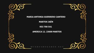 abogado Maria Antonia Guerrero Cantero en la localidad de Martos