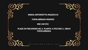 abogado Maria Antonietta Mazzocco en la localidad de Fuenlabrada