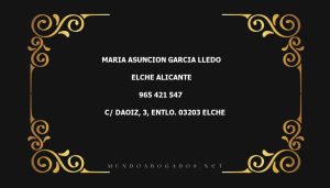 abogado Maria Asuncion Garcia Lledo en la localidad de Elche