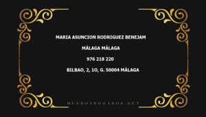 abogado Maria Asuncion Rodriguez Benejam en la localidad de Málaga