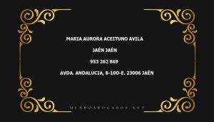 abogado Maria Aurora Aceituno Avila en la localidad de Jaén