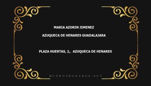 abogado Maria Azorin Jimenez en la localidad de Azuqueca de Henares