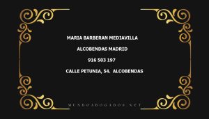 abogado Maria Barberan Mediavilla en la localidad de Alcobendas