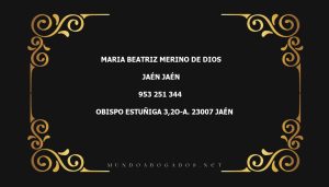 abogado Maria Beatriz Merino De Dios en la localidad de Jaén