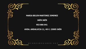 abogado Maria Belen Martinez Jimenez en la localidad de Jaén