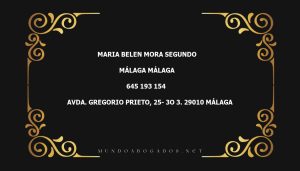 abogado Maria Belen Mora Segundo en la localidad de Málaga