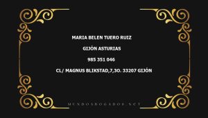 abogado Maria Belen Tuero Ruiz en la localidad de Gijón